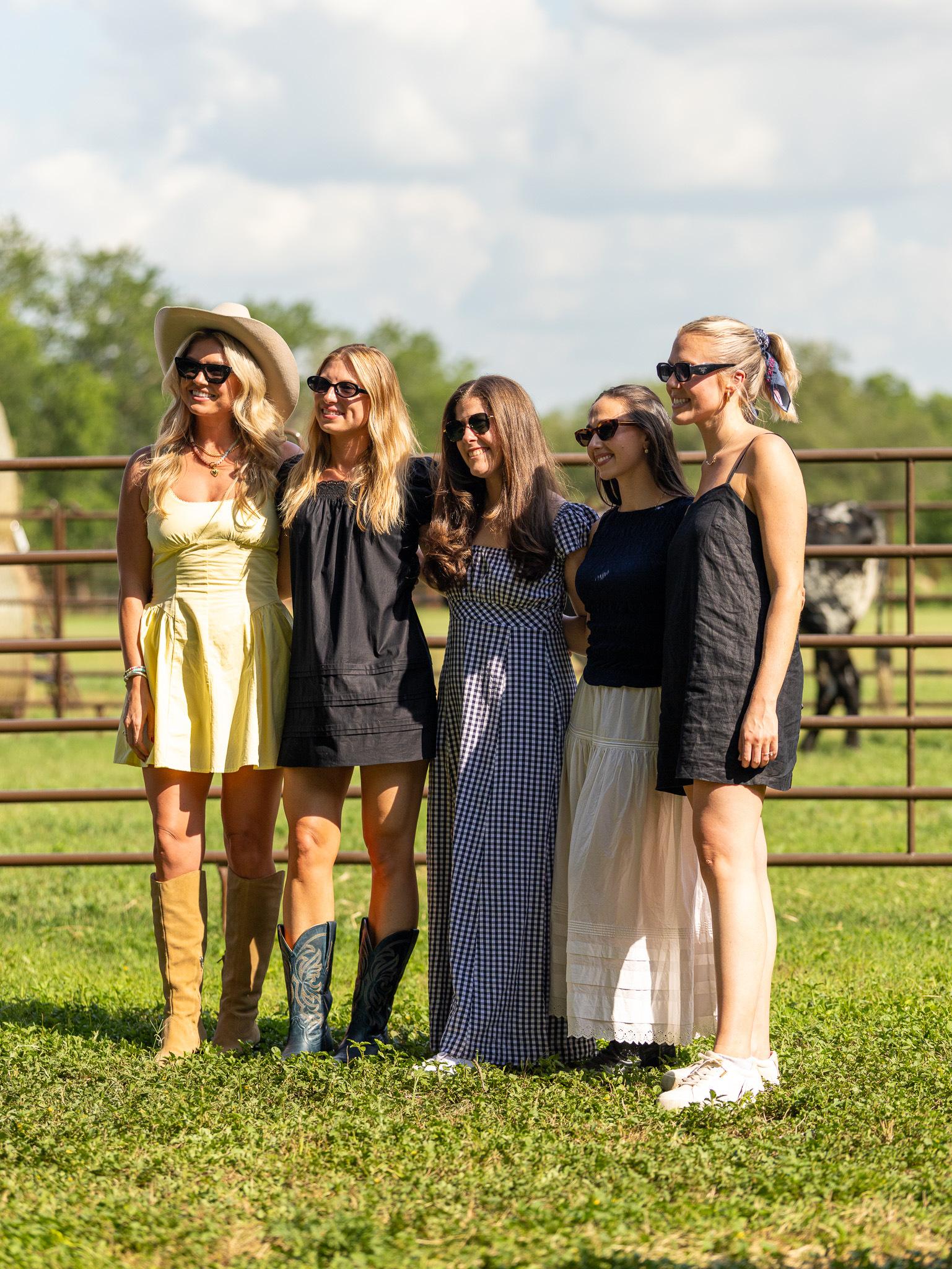 Guests photographed together during an outdoor brand experience