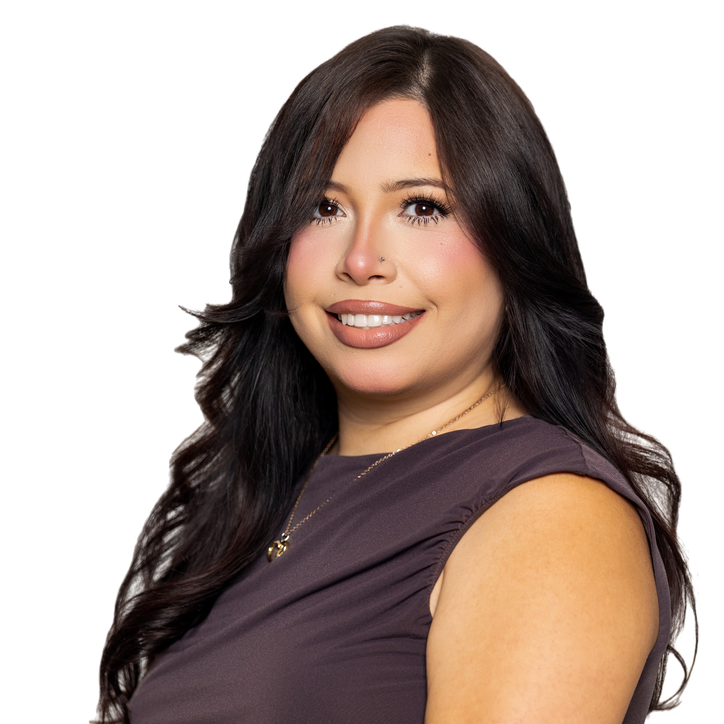 Latina professional in a refined studio portrait