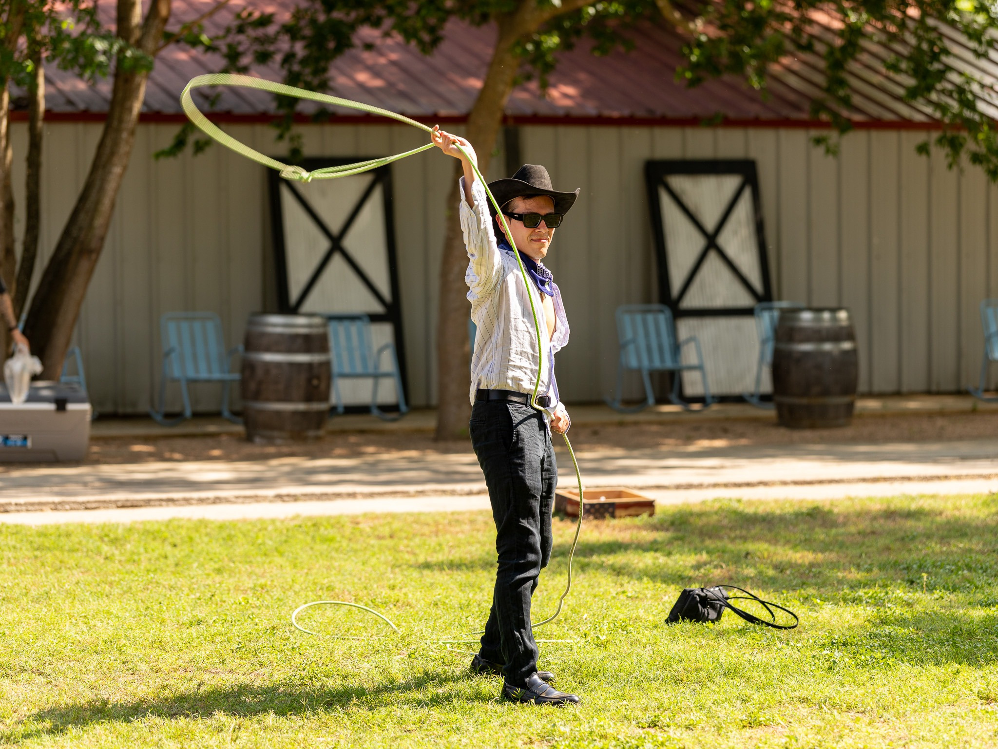 Texas longhorn at an outdoor corporate experience